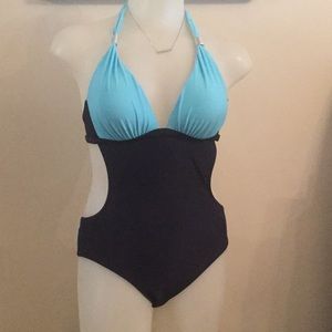 NWT Marko Swimsuit. Navy & Turquoise. Size L